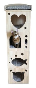 Rosewood kattenmand toren cave massief hout