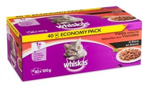 Whiskas multipack pouch adult classic selectie vlees in saus